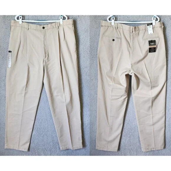NEW Haggar Work To Weekend Classic Fit No Iron Khaki Dress Pants Size 40 x 34 - Picture 1 of 16